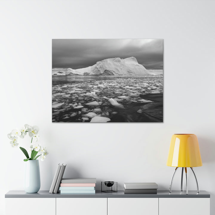 Lane of Ice In Black and White - Canvas