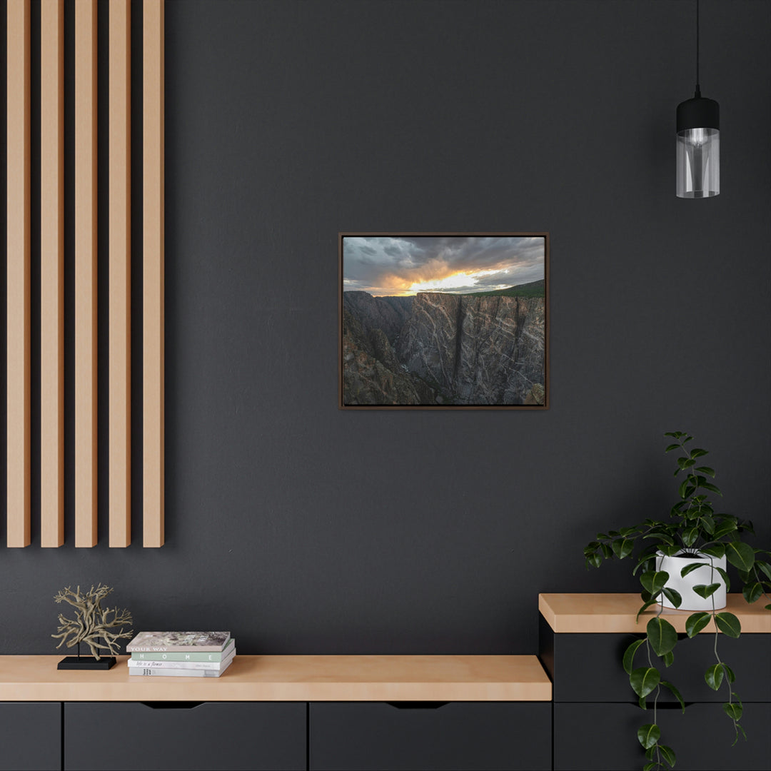 Painted Wall at Sunset Part 1 - Canvas with Frame