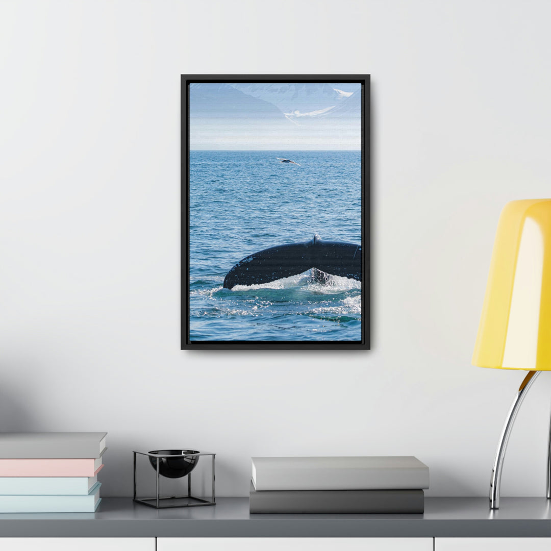 A Whale and A Mountain - Canvas with Frame