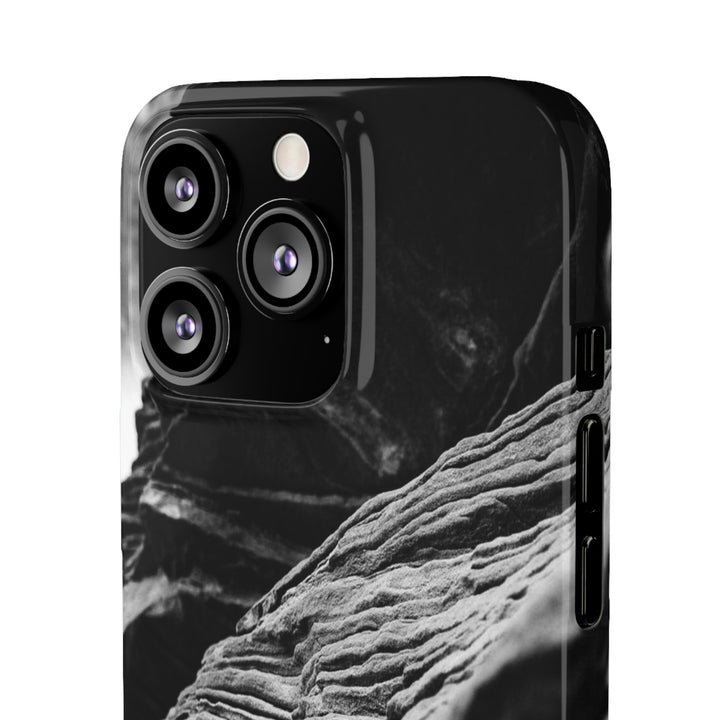 Layers of Rock in Black and White - Phone Case