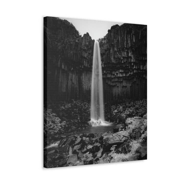 Svartifoss in Black and White - Canvas