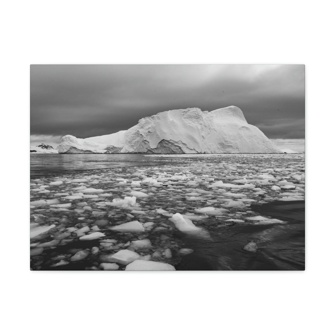 Lane of Ice In Black and White - Canvas