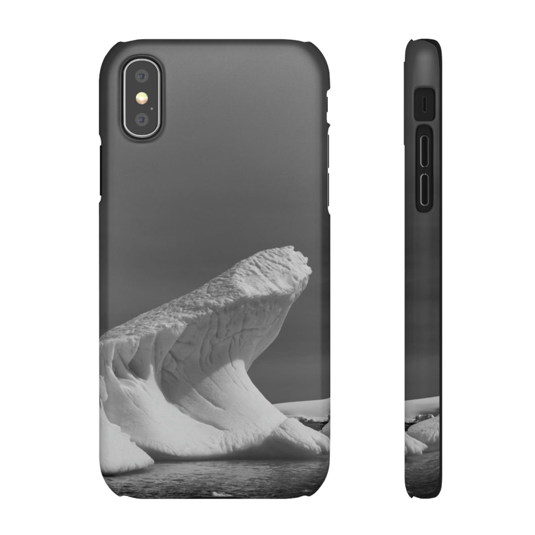 The Angles of an Iceberg in Black and White - Phone Case