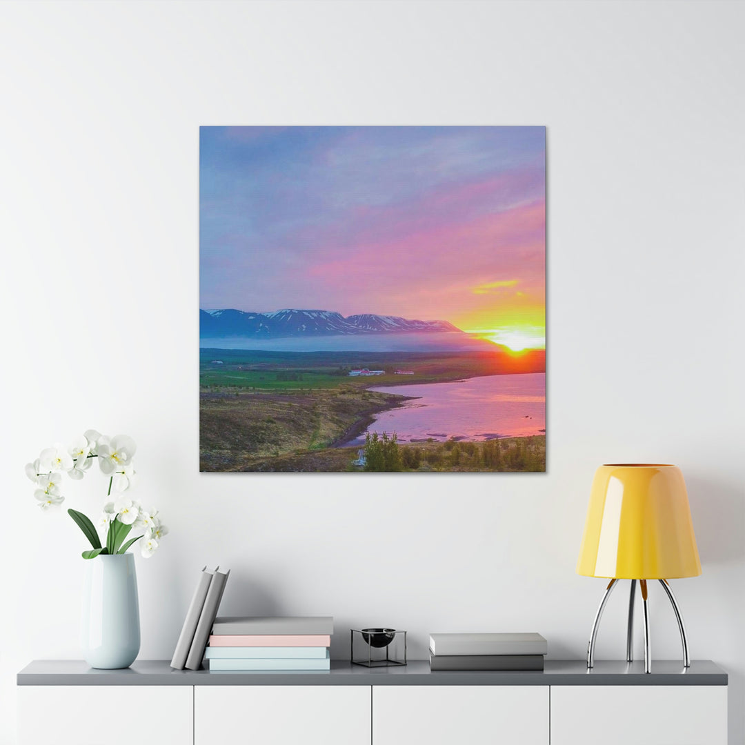 Sunset Over the Fjord Part 2 - Canvas