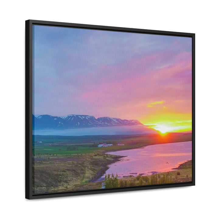 Sunset Over the Fjord Part 2 - Canvas with Frame