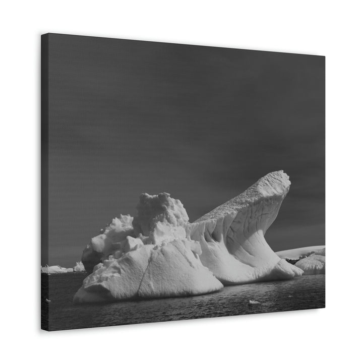 The Angles of an Iceberg in Black and White - Canvas