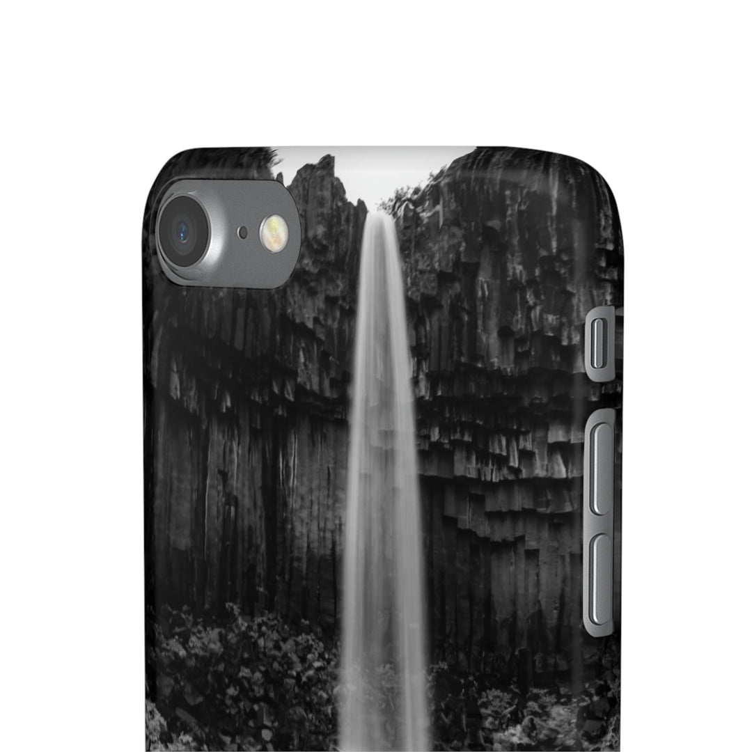 Svartifoss in Black and White - Phone Case