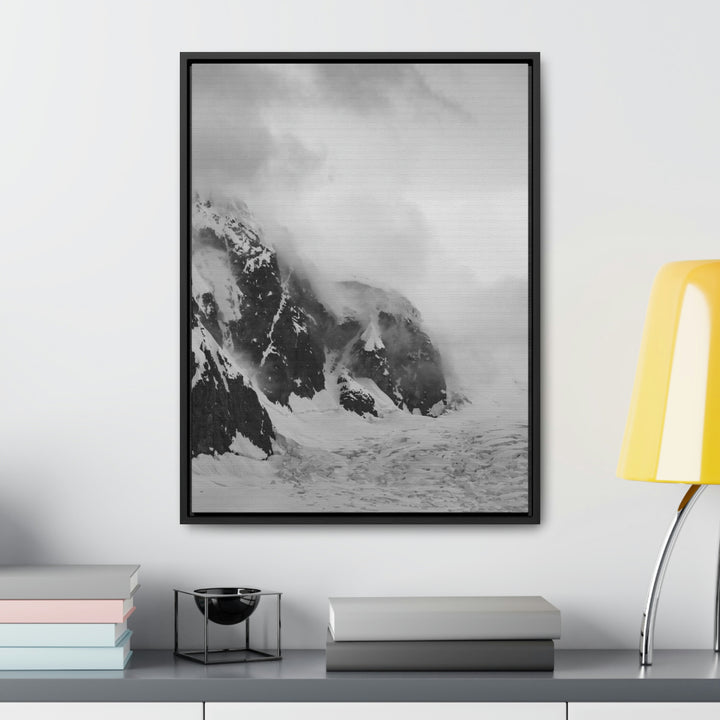 The Mist Descends in Black and White - Canvas with Frame