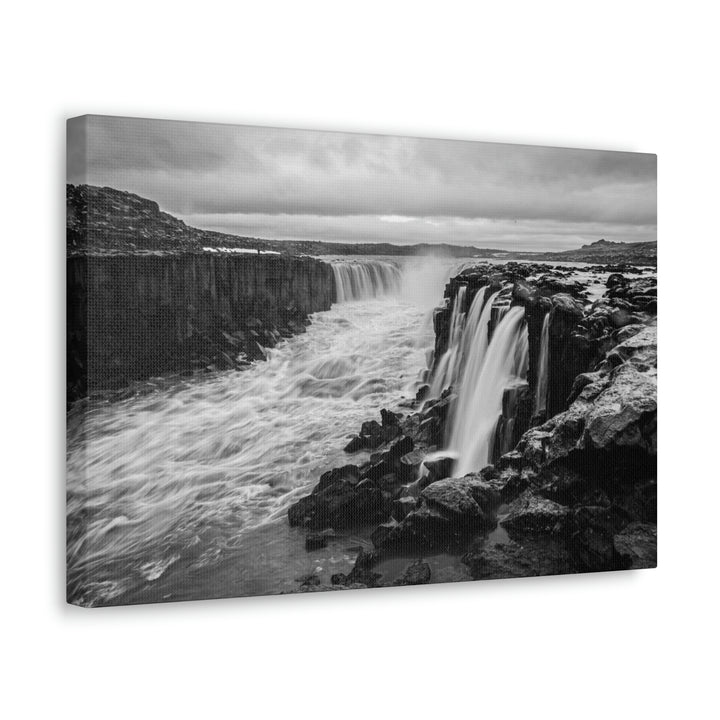 Selfoss in Black and White - Canvas