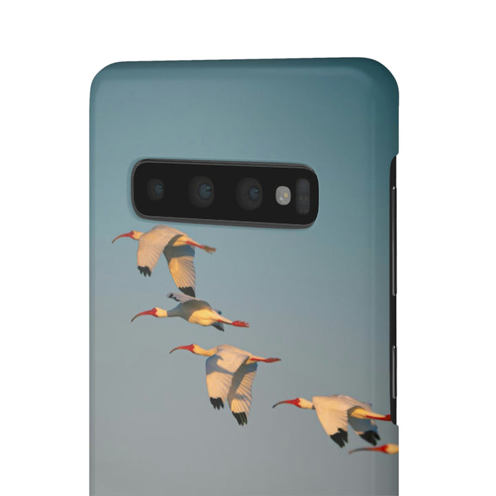 White Ibis in Flight - Phone Case