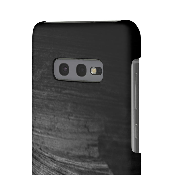 Sedimentary Rock Curves in Black and White - Phone Case