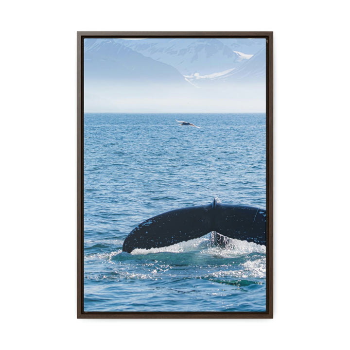 A Whale and A Mountain - Canvas with Frame