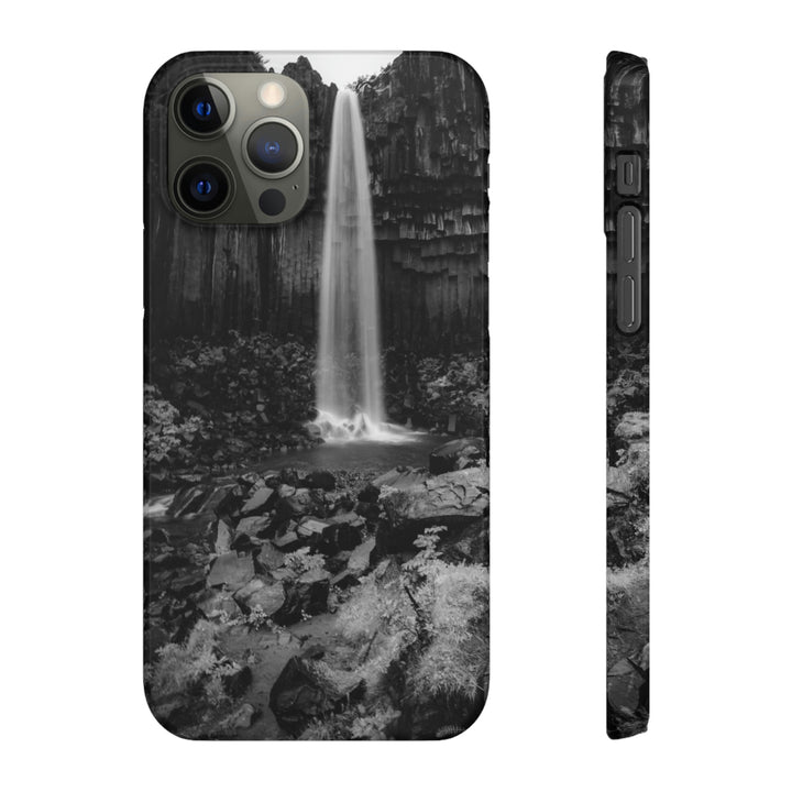 Svartifoss in Black and White - Phone Case