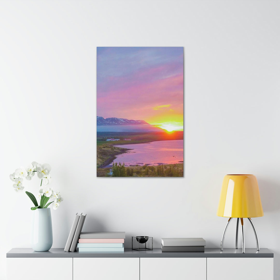 Sunset Over the Fjord Part 2 - Canvas