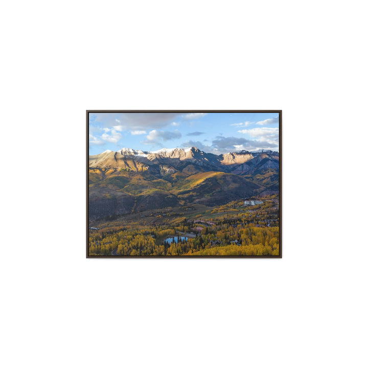 Glowing Mountainside - Canvas with Frame