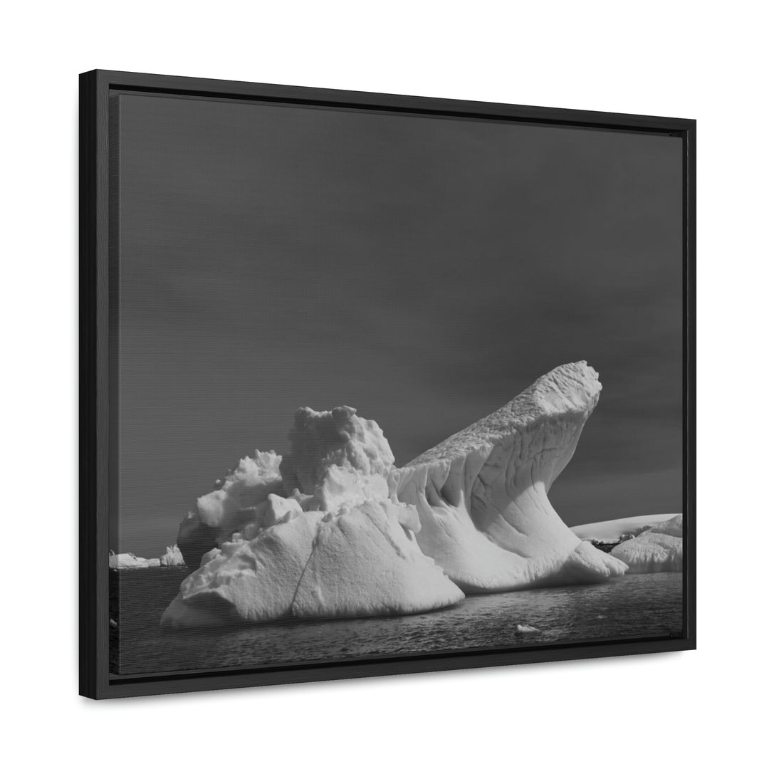 The Angles of an Iceberg in Black and White - Canvas with Frame