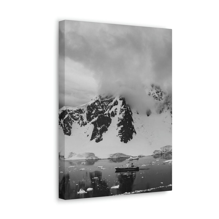 Peaceful Anchoring in Black and White - Canvas