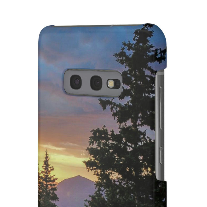 Rainy Sunset Through the Trees - Phone Case