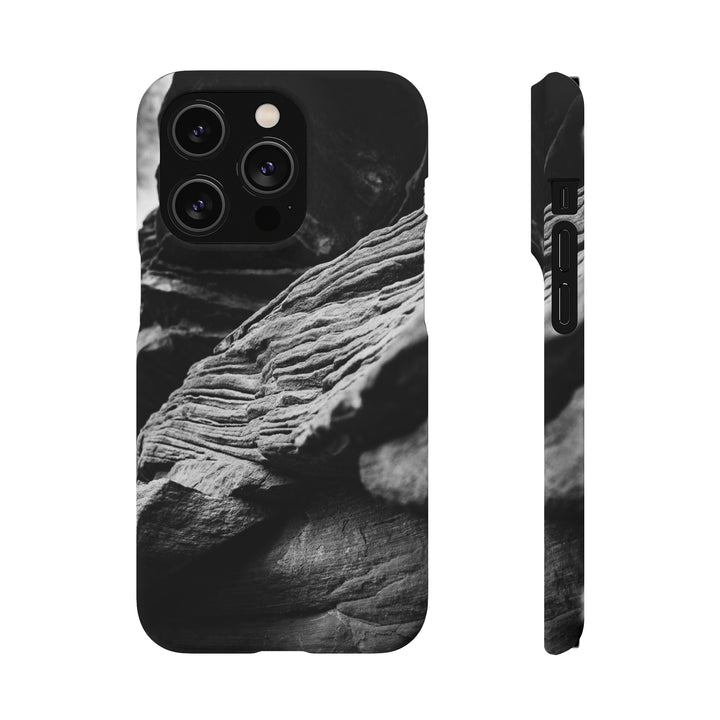 Layers of Rock in Black and White - Phone Case