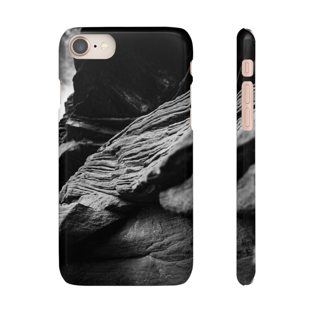 Layers of Rock in Black and White - Phone Case