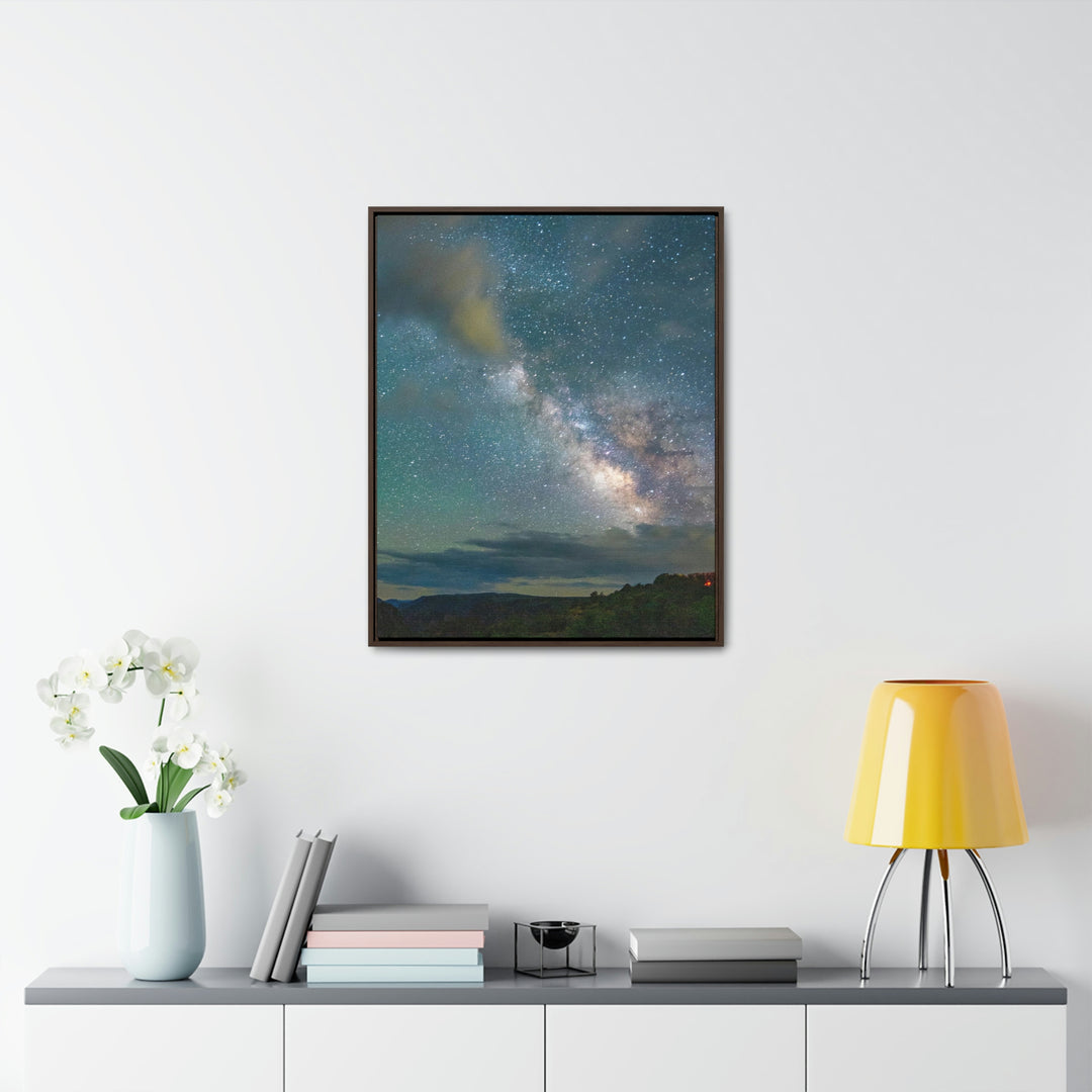 Milky Way Through the Clouds Part 1 - Canvas with Frame