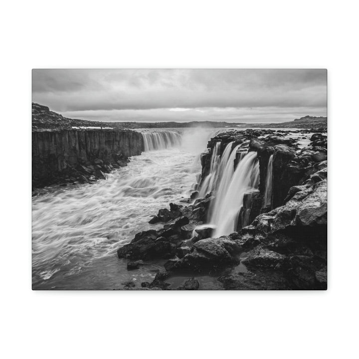 Selfoss in Black and White - Canvas