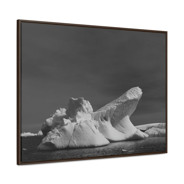 The Angles of an Iceberg in Black and White - Canvas with Frame