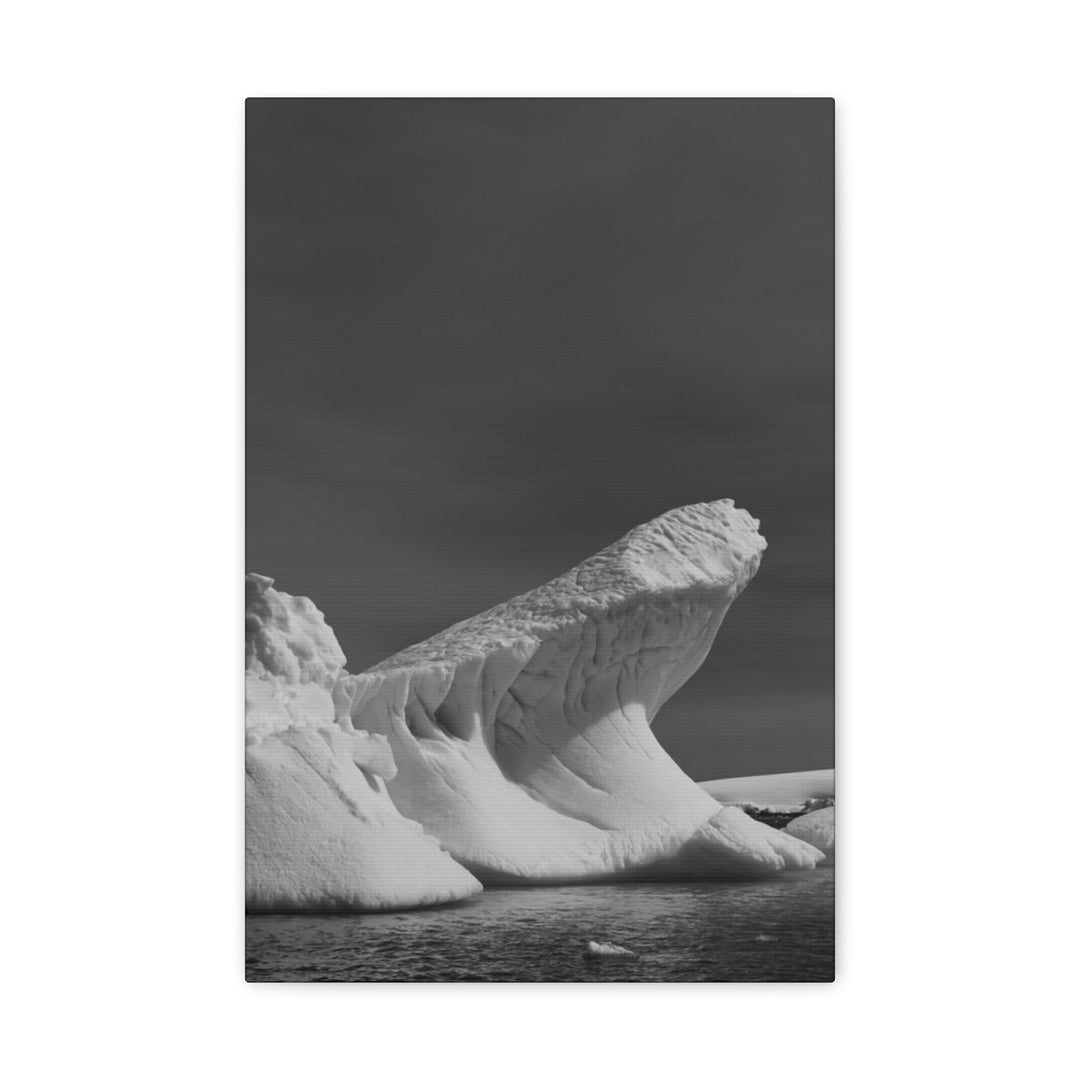 The Angles of an Iceberg in Black and White - Canvas