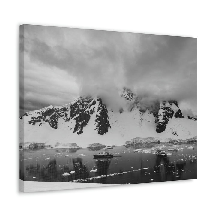 Peaceful Anchoring in Black and White - Canvas