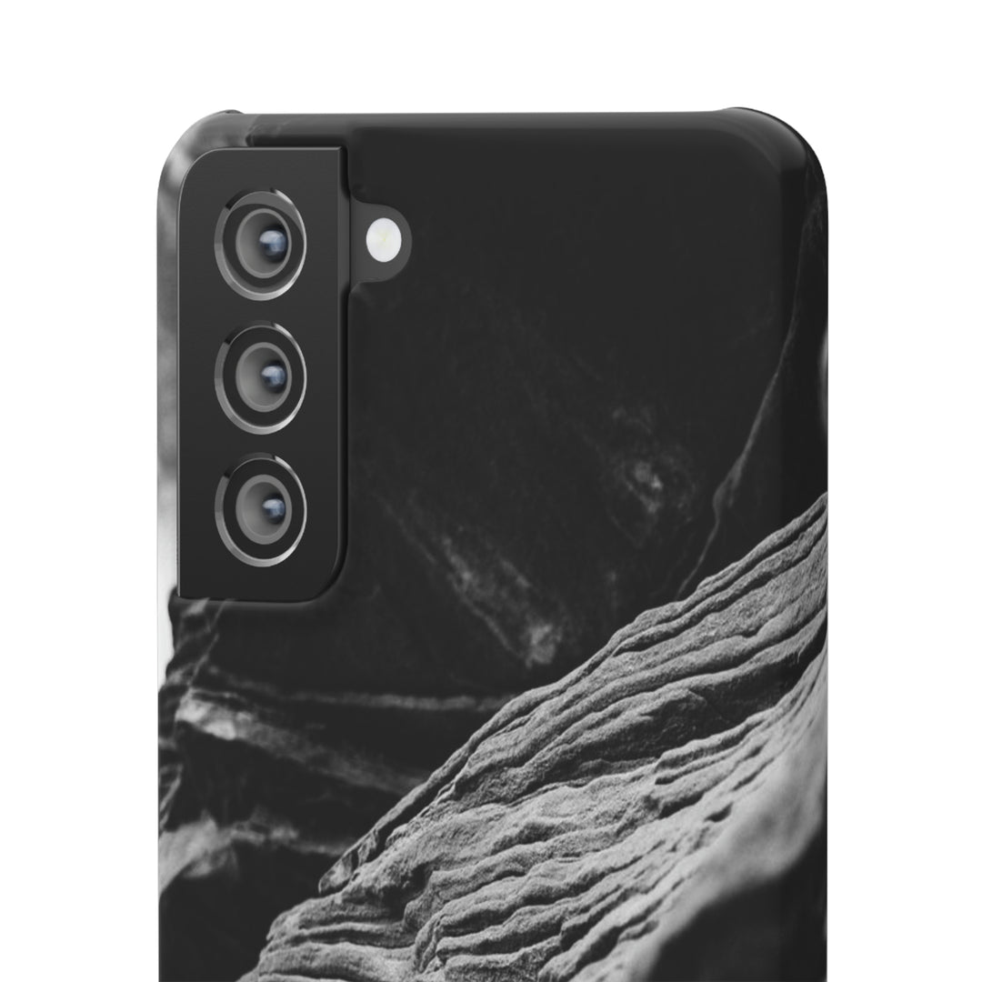 Layers of Rock in Black and White - Phone Case