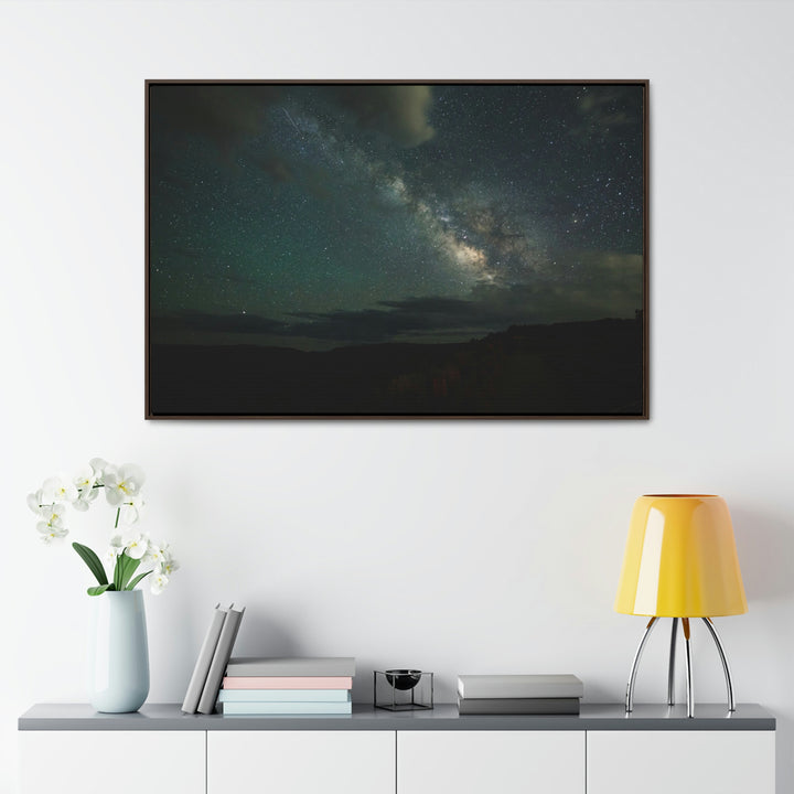 Milky Way Through the Clouds Part 2 - Canvas with Frame