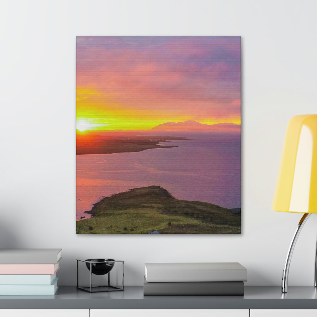 Sunset Over the Fjord Part 1 - Canvas