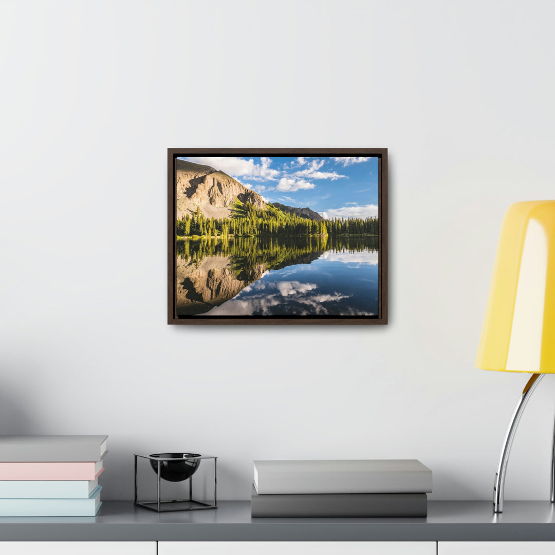 Mountain Scene Reflected - Canvas with Frame