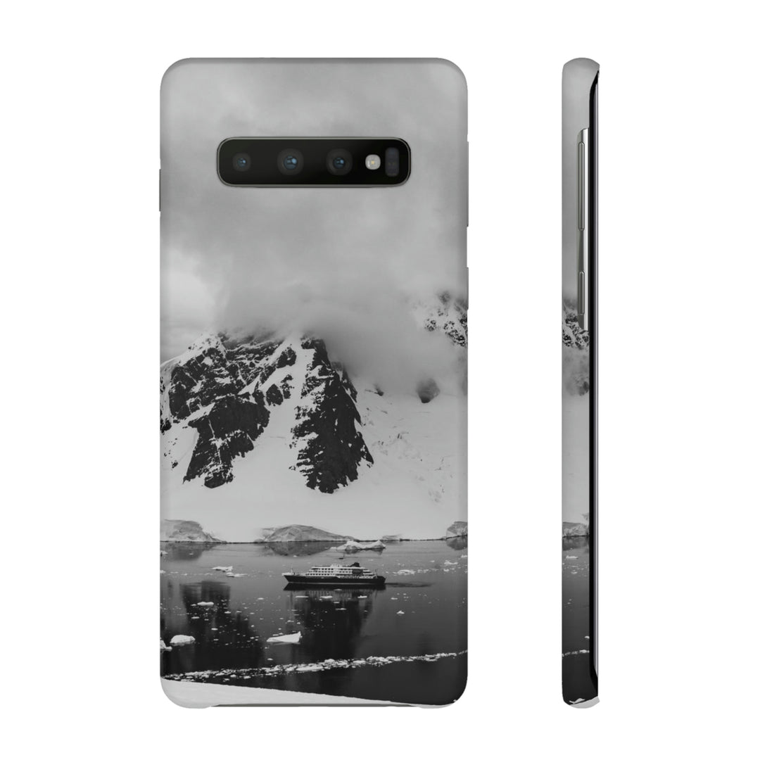 Peaceful Anchoring in Black and White - Phone Case