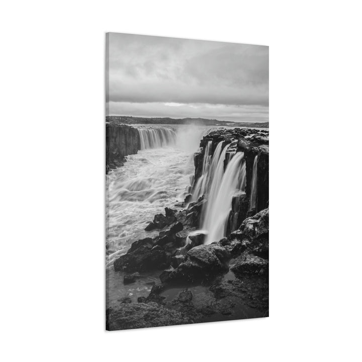 Selfoss in Black and White - Canvas