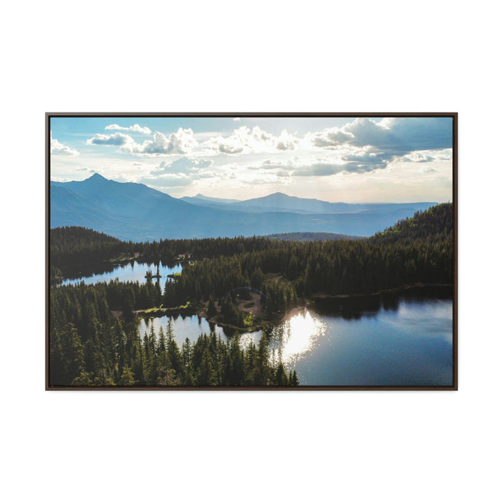 Cool Mountain Lakes - Canvas with Frame