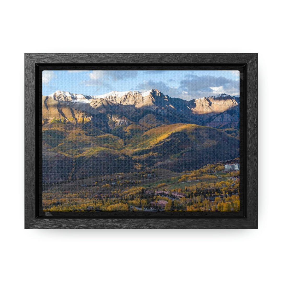 Glowing Mountainside - Canvas with Frame