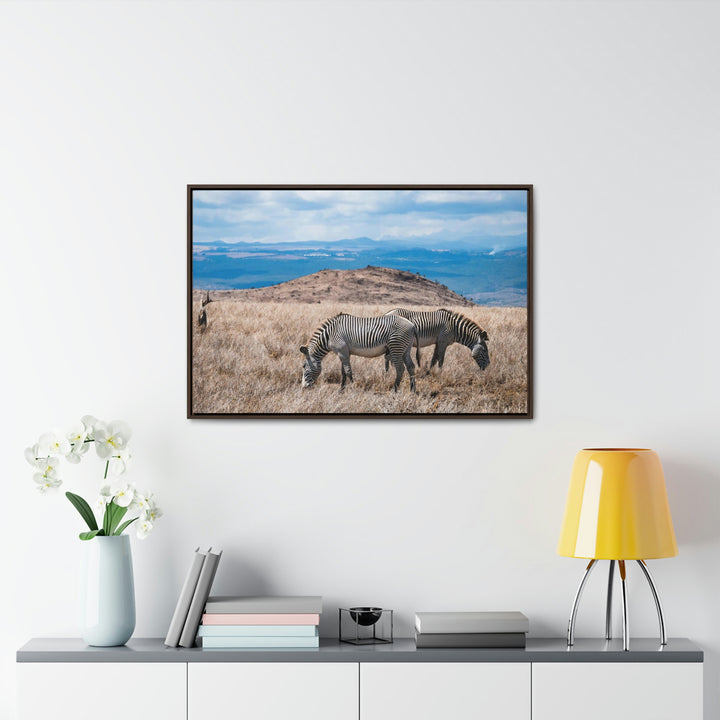 Zebra-Striped Expanse - Canvas With Frame