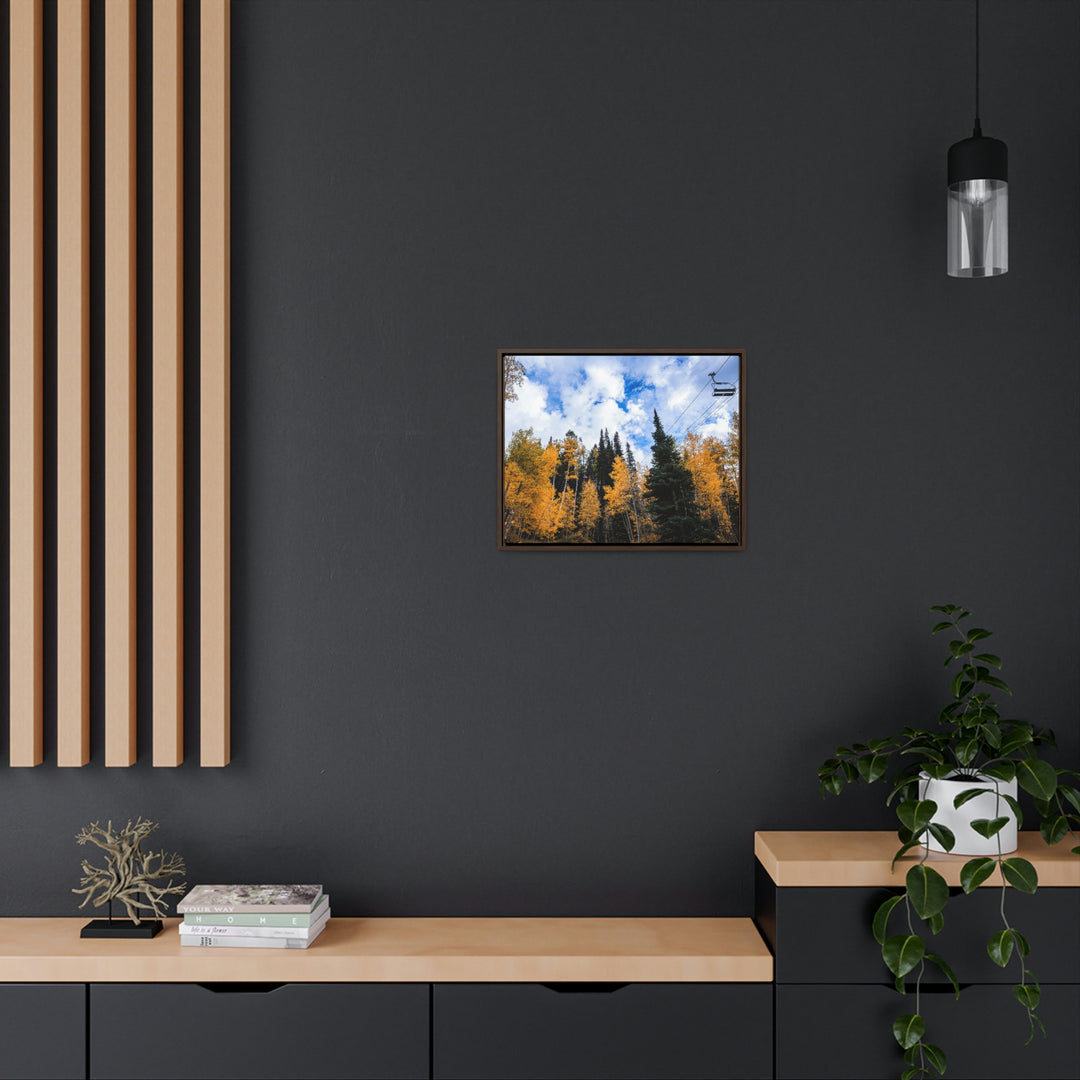 Chairlift in Suspension - Canvas with Frame