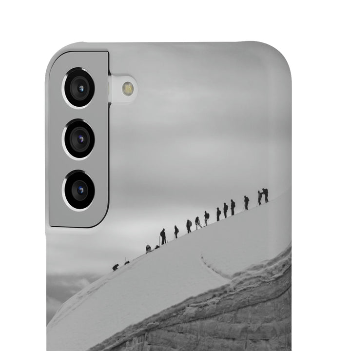 Preparing for the Climb in Black and White - Phone Case