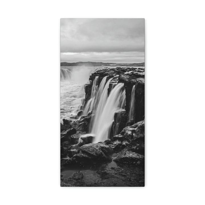 Selfoss in Black and White - Canvas