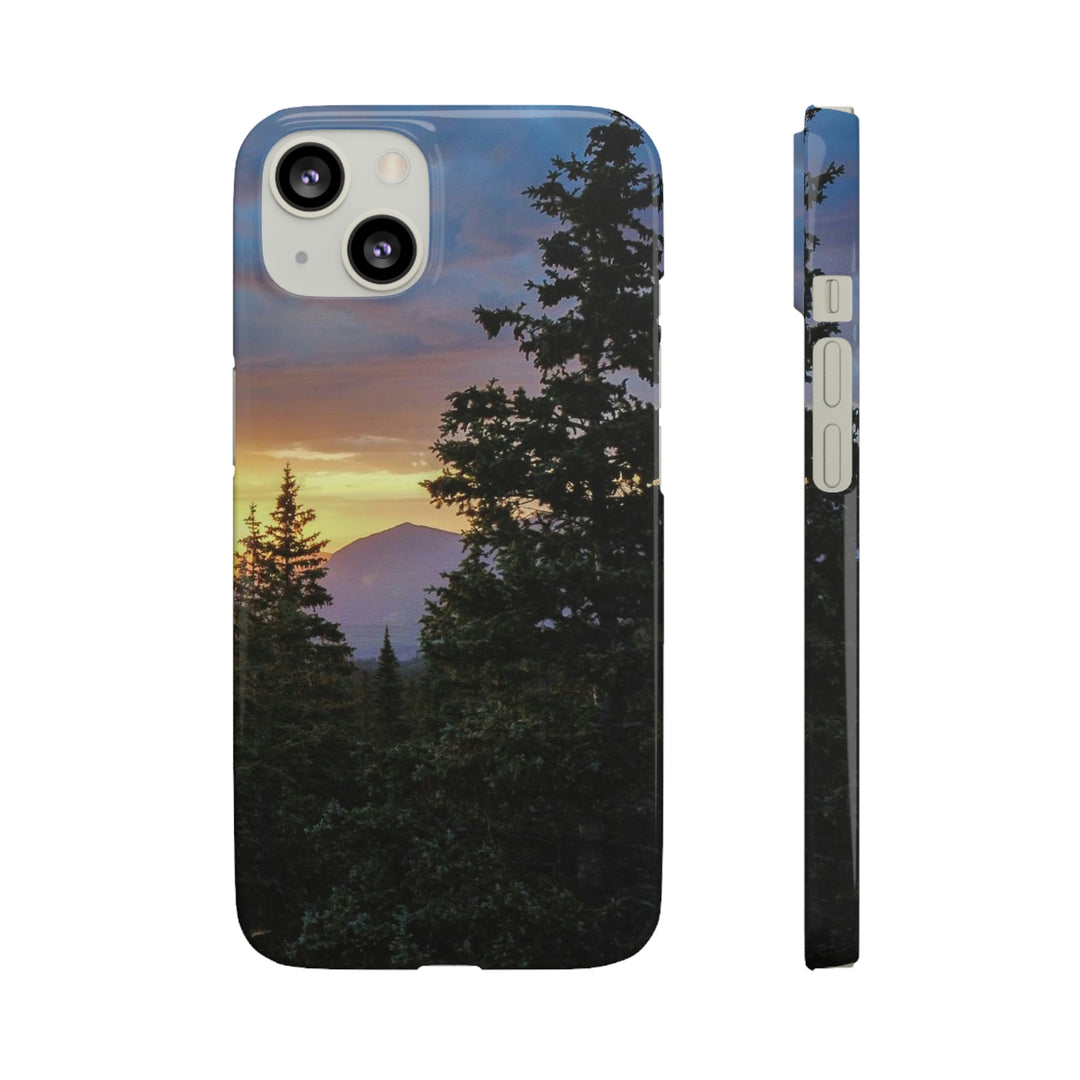 Rainy Sunset Through the Trees - Phone Case