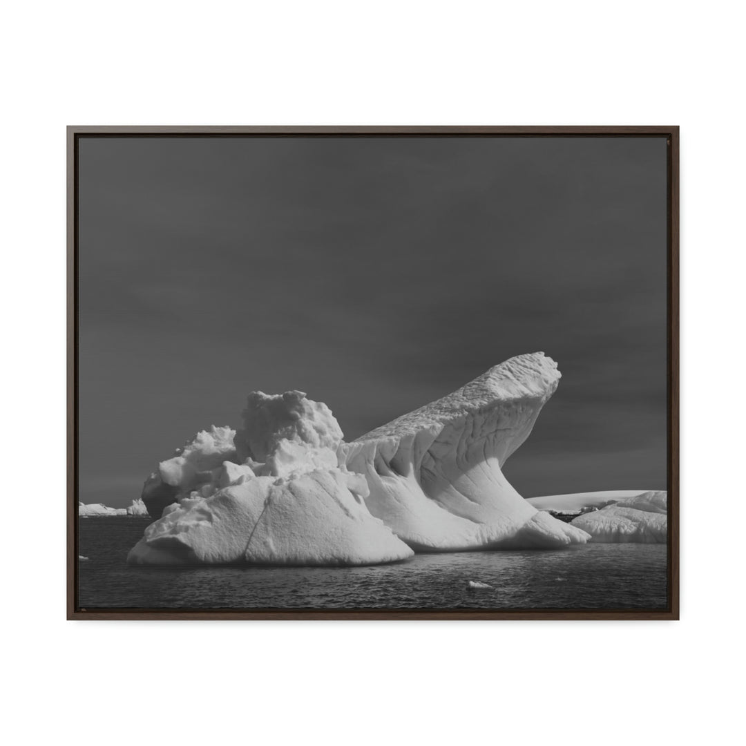 The Angles of an Iceberg in Black and White - Canvas with Frame