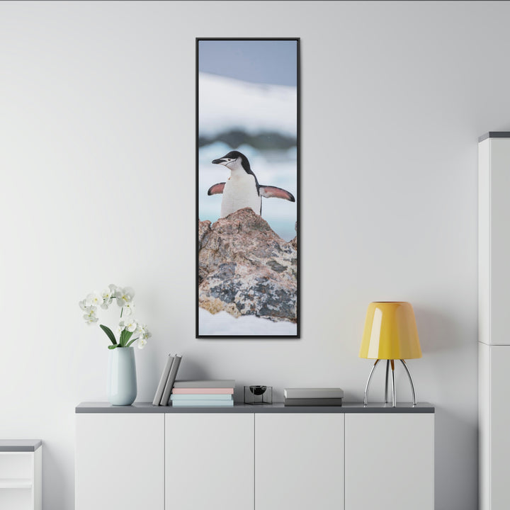 Stretched Penguin - Canvas with Frame