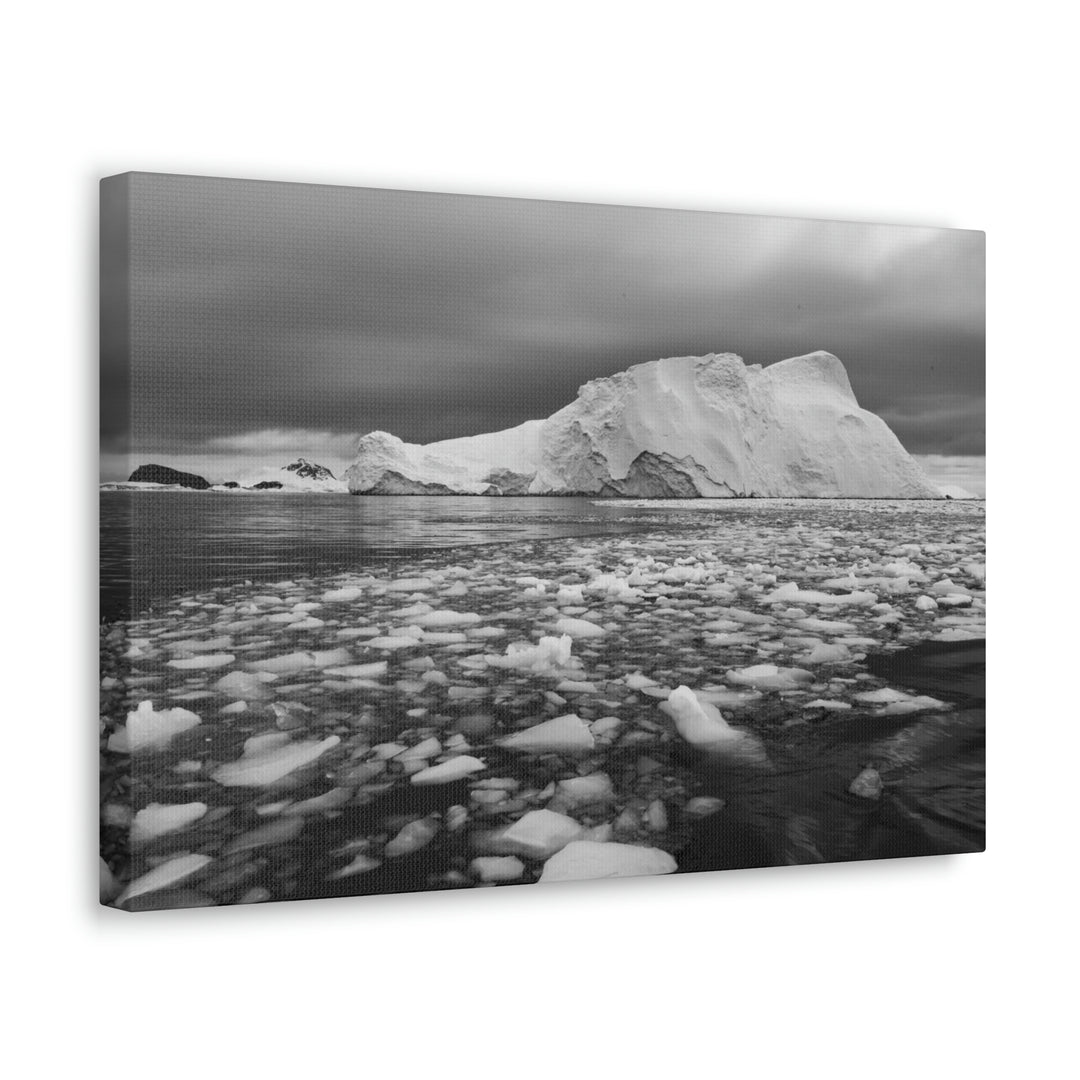 Lane of Ice In Black and White - Canvas