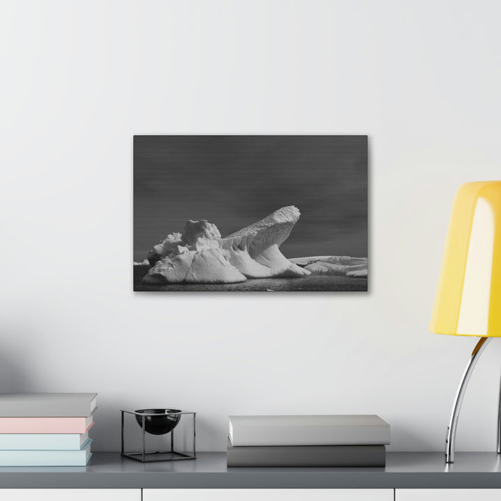 The Angles of an Iceberg in Black and White - Canvas