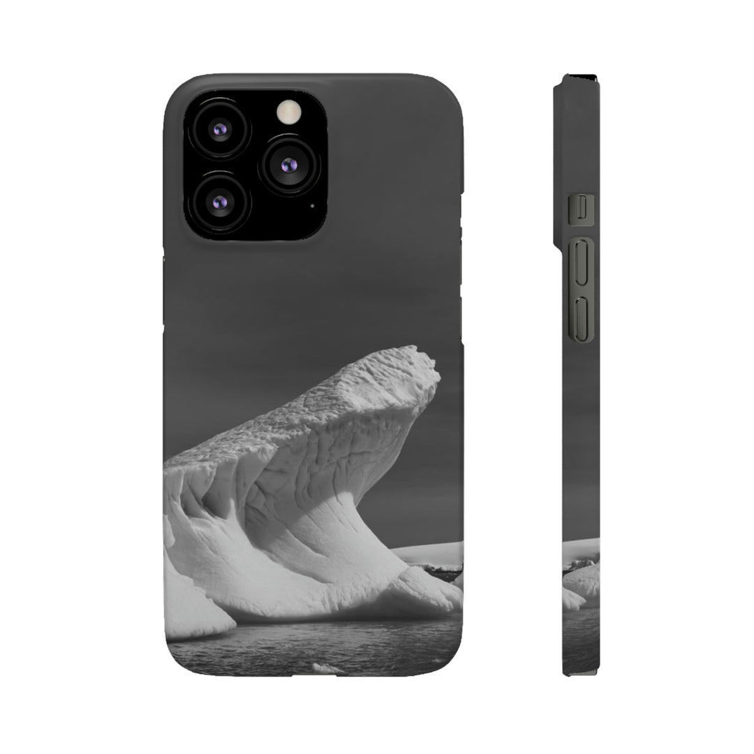 The Angles of an Iceberg in Black and White - Phone Case