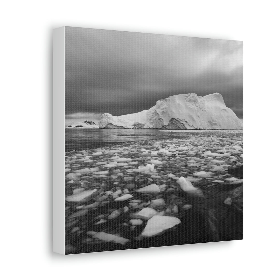 Lane of Ice In Black and White - Canvas