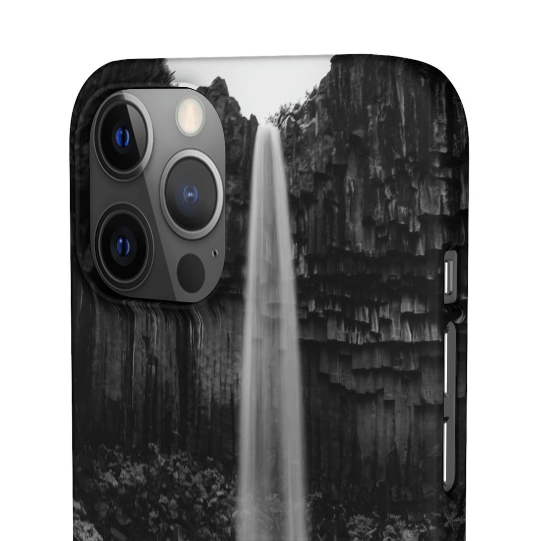 Svartifoss in Black and White - Phone Case