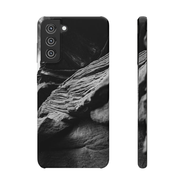 Layers of Rock in Black and White - Phone Case